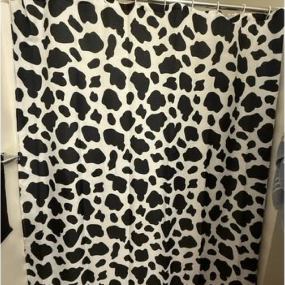 Black and White Animal Print Shower Curtain